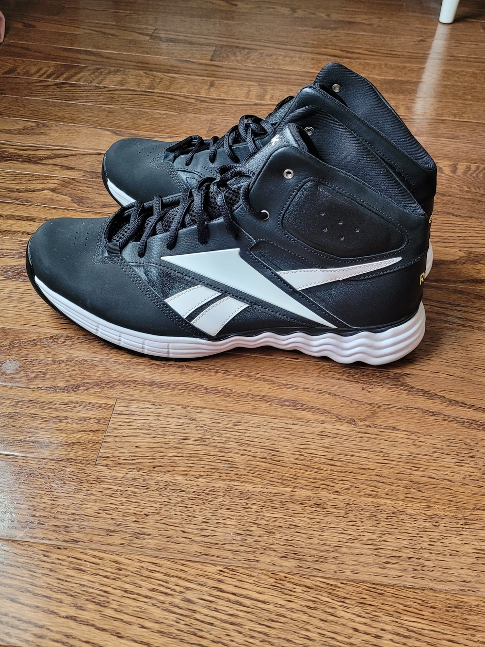Reebok Black and White Men's High-Top Athletic Shoes
